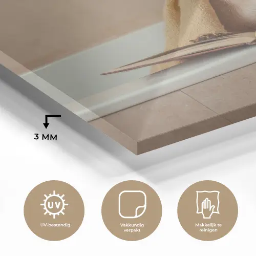 Bad - Hond - Boek - Zonnebril plexiglas 5mm klein -sfeer2