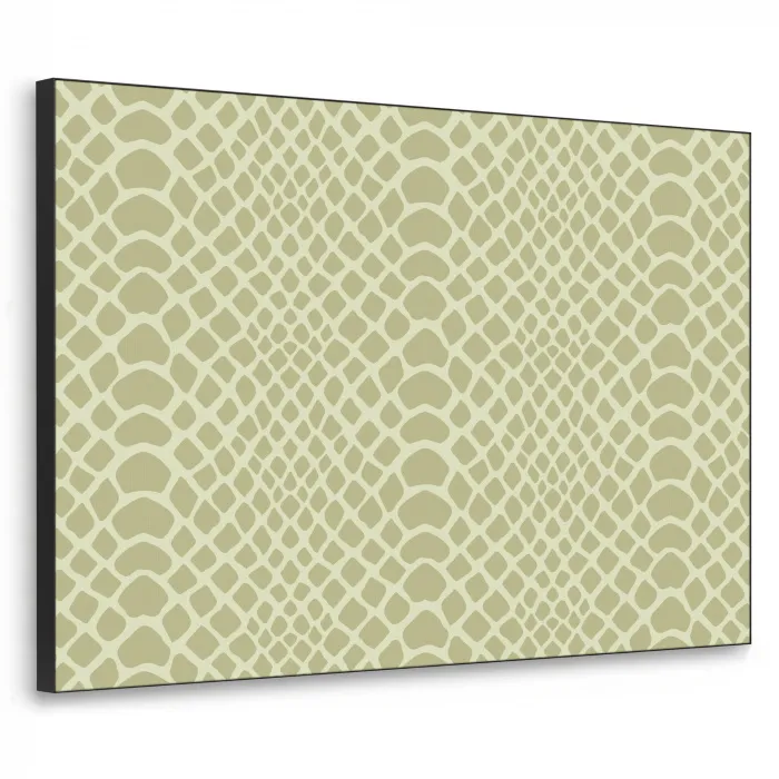 Groen - Patroon - Schubben Textielframe zwart klein 947 -3d