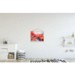 Bloemen - Abstract - Kunst - Modern textielposter latten blank klein -kinderkamer