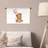 Leeuw - Baby dier - Dieren - Roze ballon Wandkleed katoen klein -sfeer4