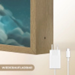 Monster - Groen - Maan - Wolken Light Box met batterij (Wandlamp kind) middel -USP_websiteoplaadbaarDE