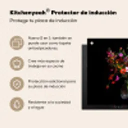 Boeket - Veldbloemen - Vaas Inductie beschermer vinyl 3mm middel -zzzzzzusp-haakje_ES
