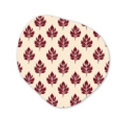 Botanisch - Patroon - Bordeaux Wandcirkel Organisch Aluminium middel 851 -3d