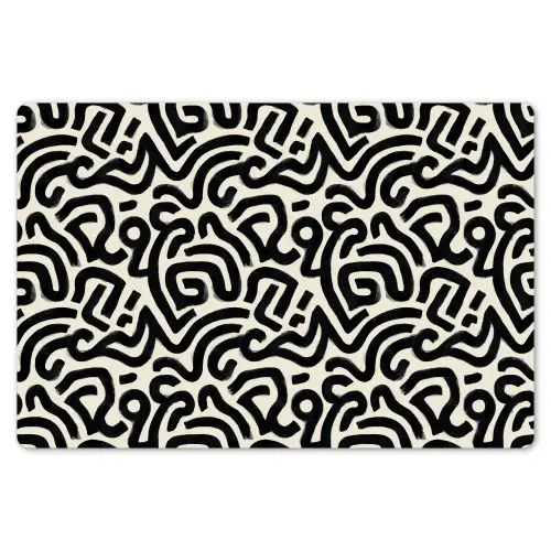 Modern - Abstract - Zwart Placemat vinyl groot 368 -zzsfeer1_Kitchenyeah-website