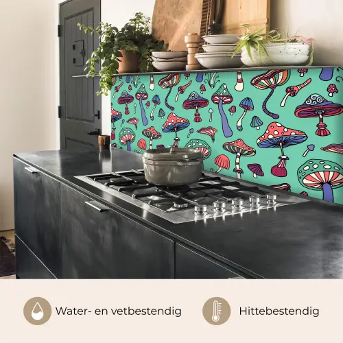 Patronen - Vintage - Paddenstoelen - Natuur keuken achterwand 2 middel 871 -usp_NL