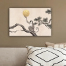 Aap - Maan - Goud canvas 2cm klein -sfeer3