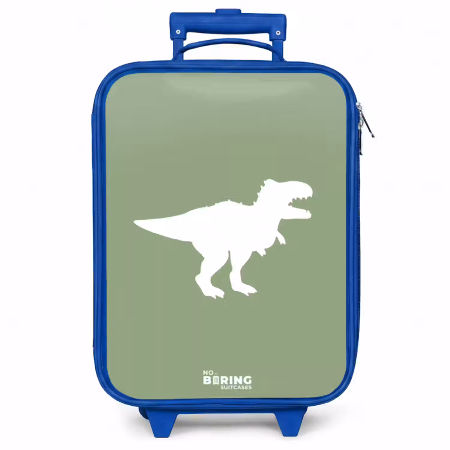 Kinderkoffer Blau - Grün mit T-Rex-Dino