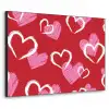Patroon - Hartjes - Roze - Valentijn Textielframe - compleet frame klein -3d