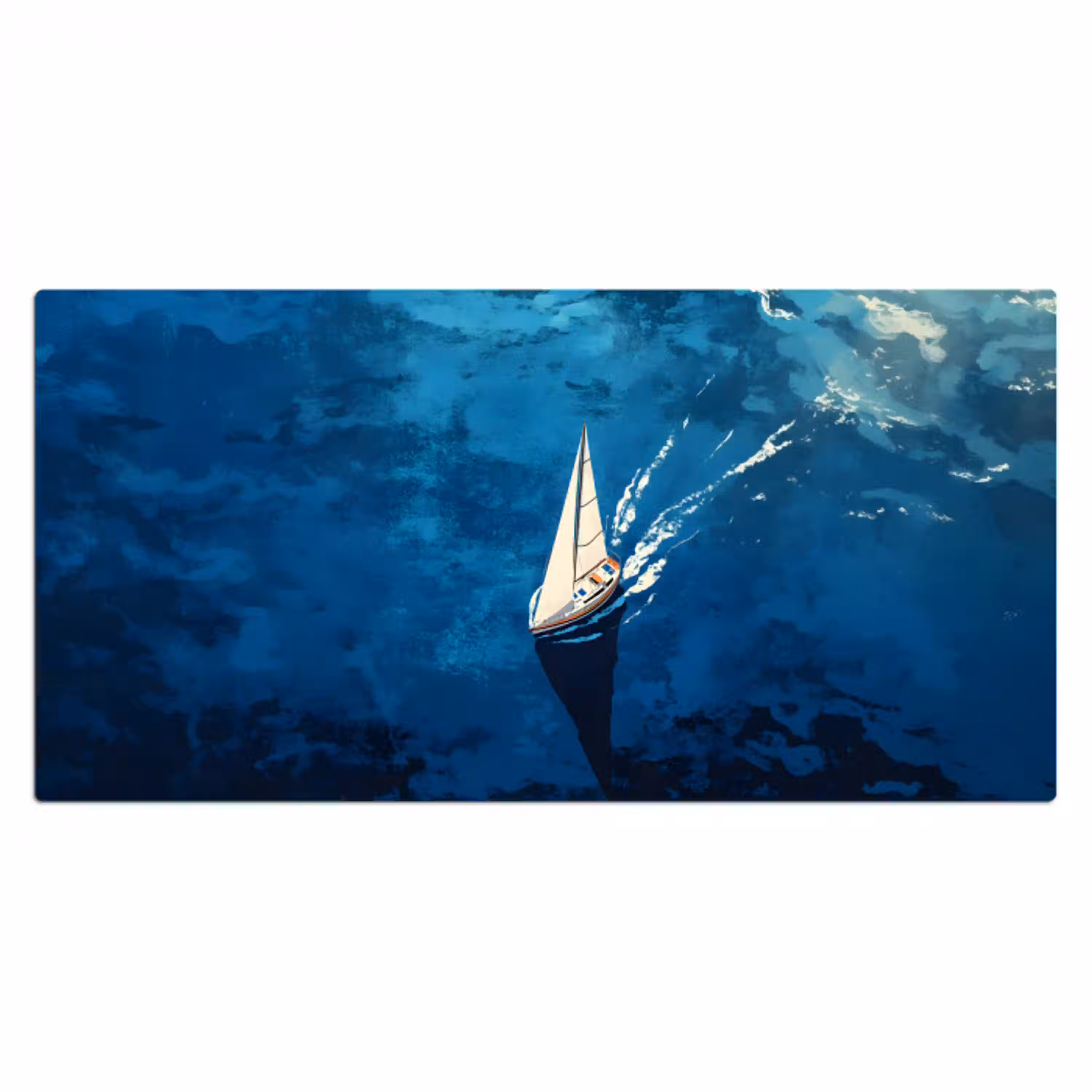 Zeilboot - Water - Abstract - Schaduw Muismat XXL klein -3d_leeg