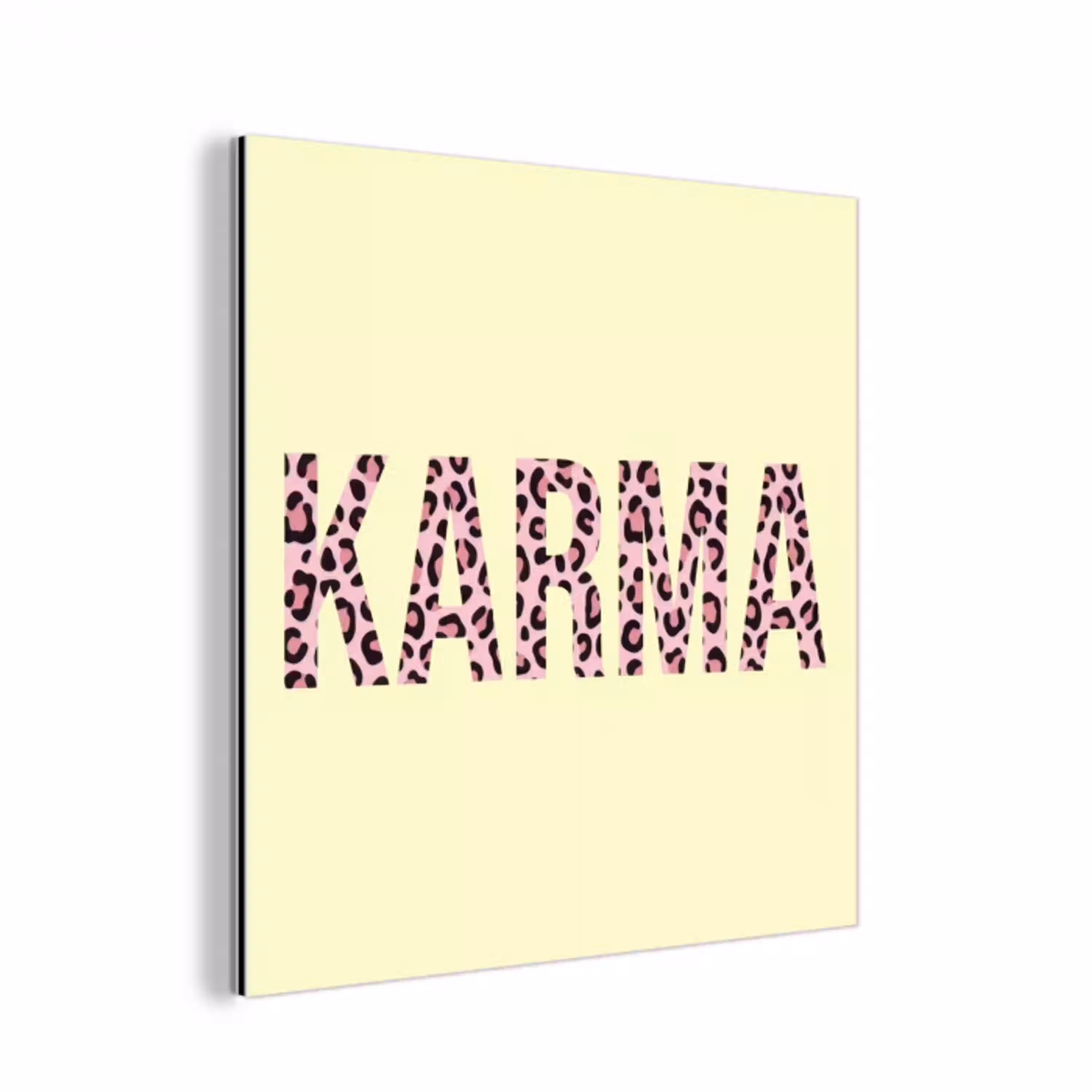 Karma - Luipaardprint - Geel aluminium wit klein -3d