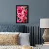 Bloemen - Verf - Roze fotolijst zwart zonder passe partout klein -sfeer3