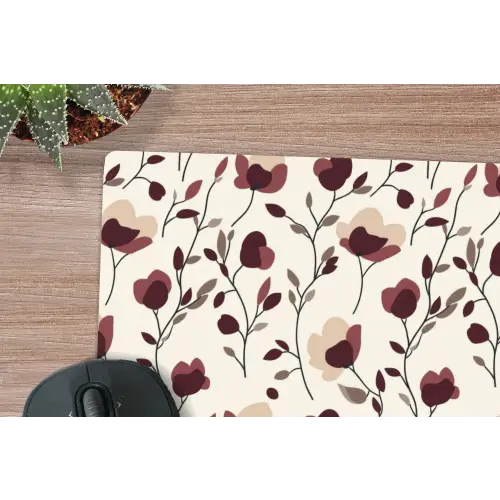 Bloemen - Botanisch - Bordeaux muismat rubber klein 262 -closeup