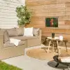 Bloem - Gladiolen - Zalmroze tuinposter los doek klein -sfeer4