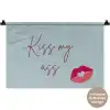 Kiss my ass - Lip - Blauw Wandkleed katoen klein -t3d_DE
