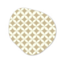 Symmetrisch - Motief - Beige Wandcirkel Organisch Forex 3mm klein 629 -3d