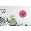 Ster - Luipaard - Print - Roze Wandcirkel aluminium klein -kinderkamer