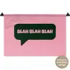 Roze - Tekstwolk - Groen - BLAH BLAH BLAH Wandkleed katoen klein -t3d_DE