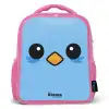 Kawai - Vogel - Blauw Kinderrugzak - Roze middel -3d