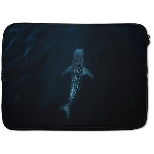 Oceaan - Walvishaai - Donkerblauw - Vlekken laptophoes neopreen klein -zkaufland3dotto