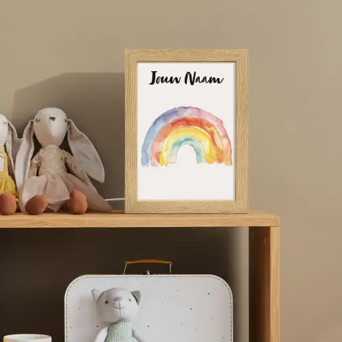 Regenboog - Watercolor - Kleurrijk Light Box met kabel (Kinderlampje) klein -sfeer2_kind