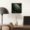 Blad - Groen - Nerven - Regendruppels aluminium wit klein -sfeer5