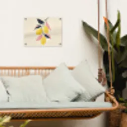 Citroenen - Felgeel - Tak - Bladeren tuinposter los doek klein -sfeer7