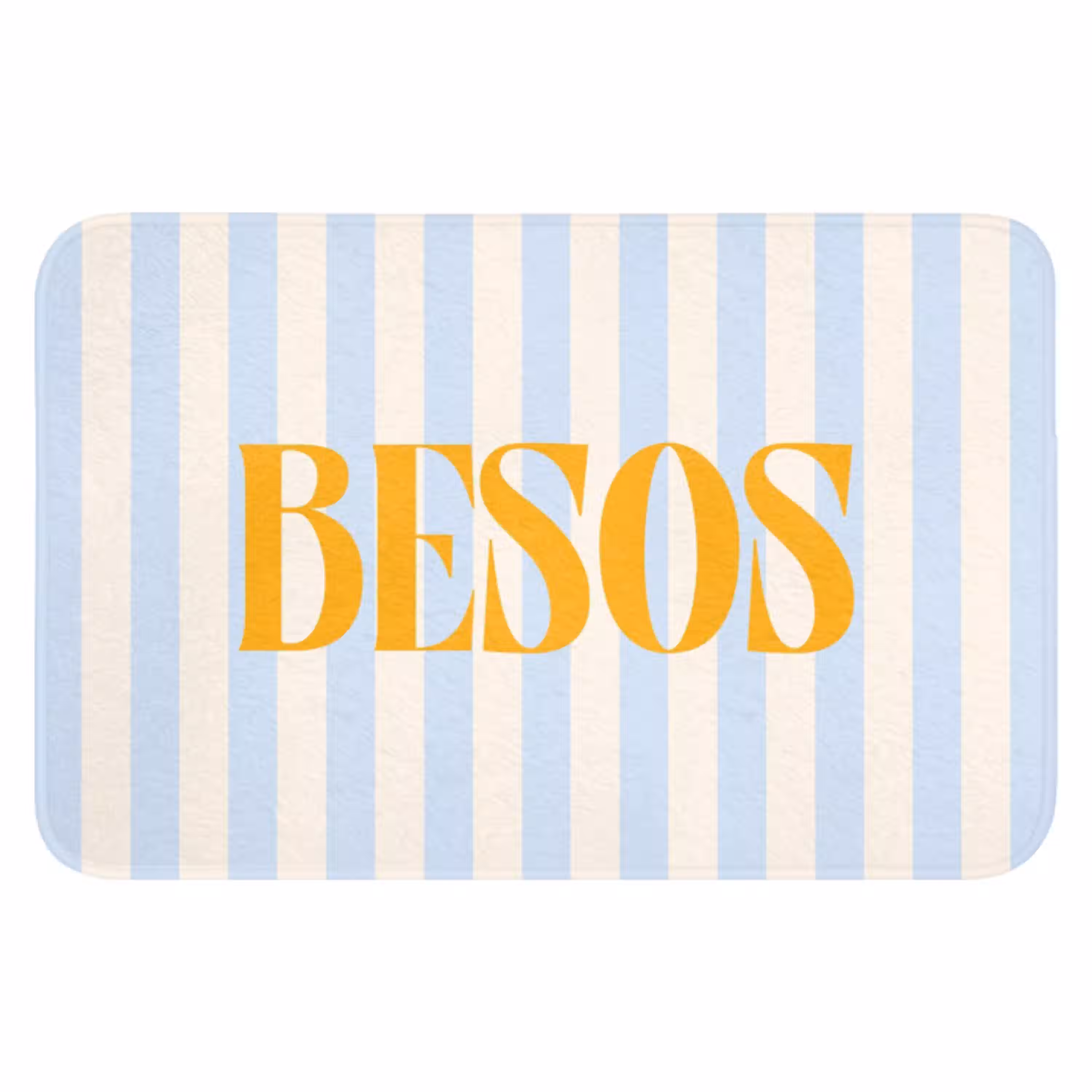 Oranje - Blauw - Strepen - Besos WCmat klein -3d