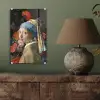 Meisje met de parel - Johannes Vermeer - Bloemen plexiglas 5mm klein -sfeer3