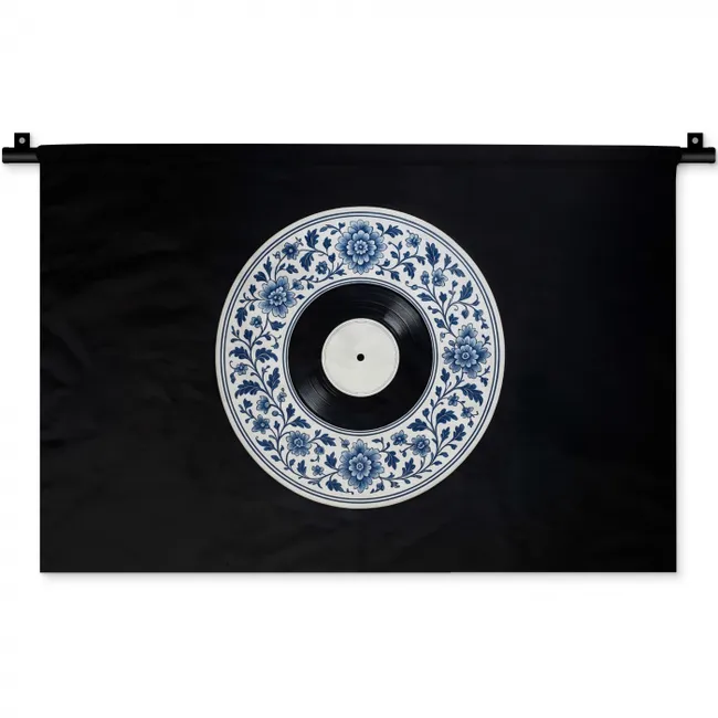 Vinyl - LP - Delfts Blauw - Muziek Wandkleed katoen klein -zz3d