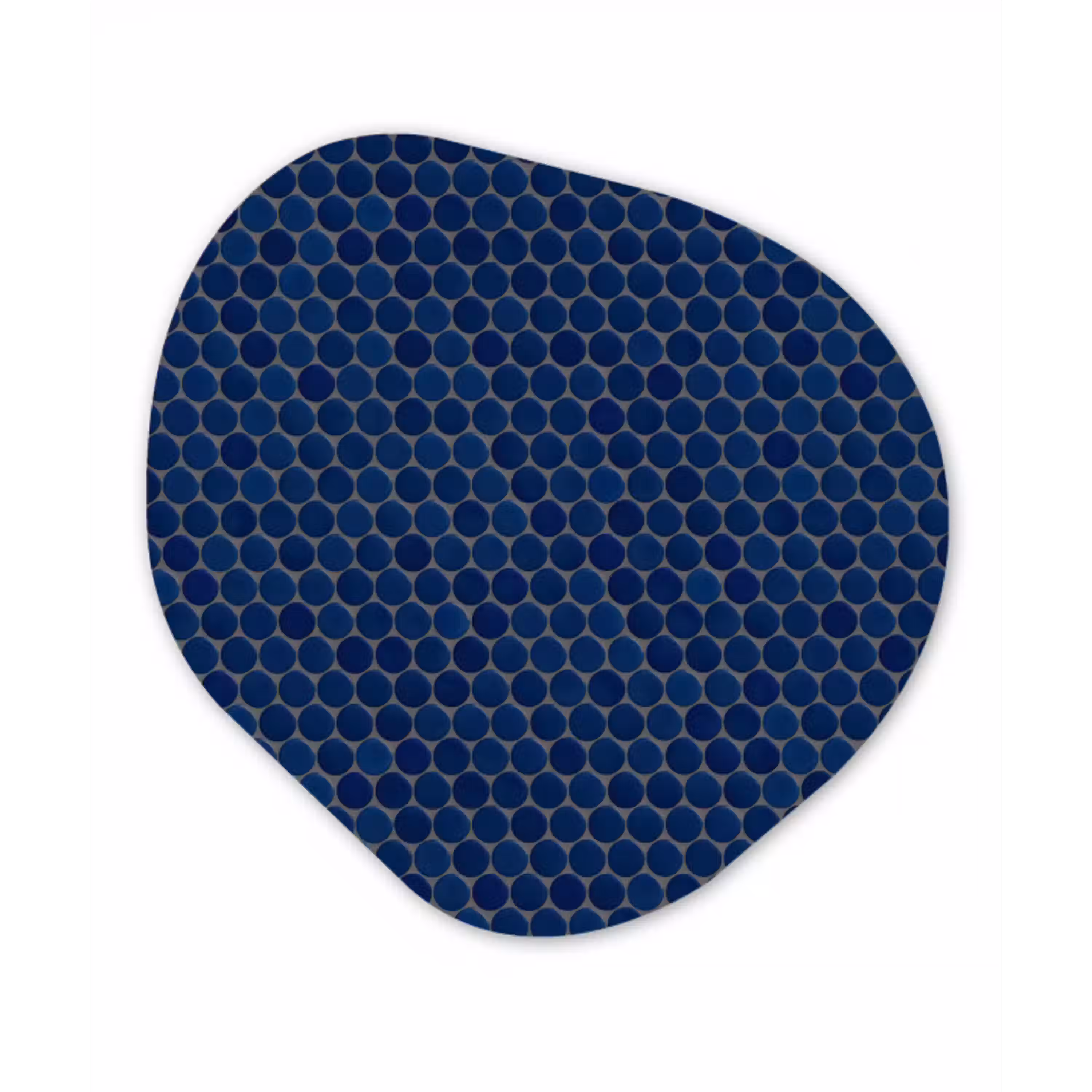 Penny - Mozaïek - Donkerblauw Wandcirkel Organisch Aluminium middel 851 -3d