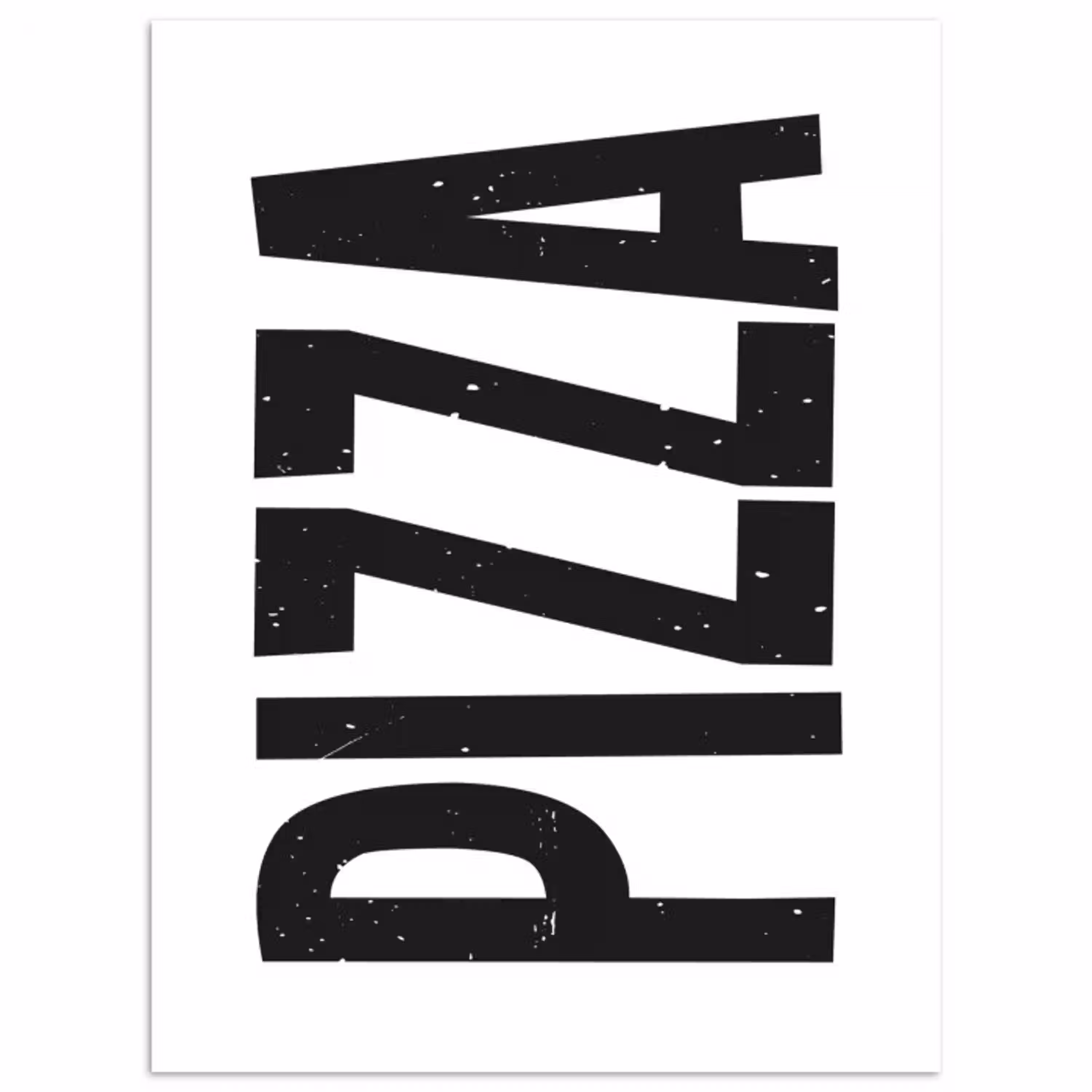 Pizza - Japandi - Decoratie - Vintage poster papier klein -3d