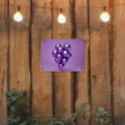 Druif - Disco - Glitter - Paars tuinposter los doek klein -sfeer1
