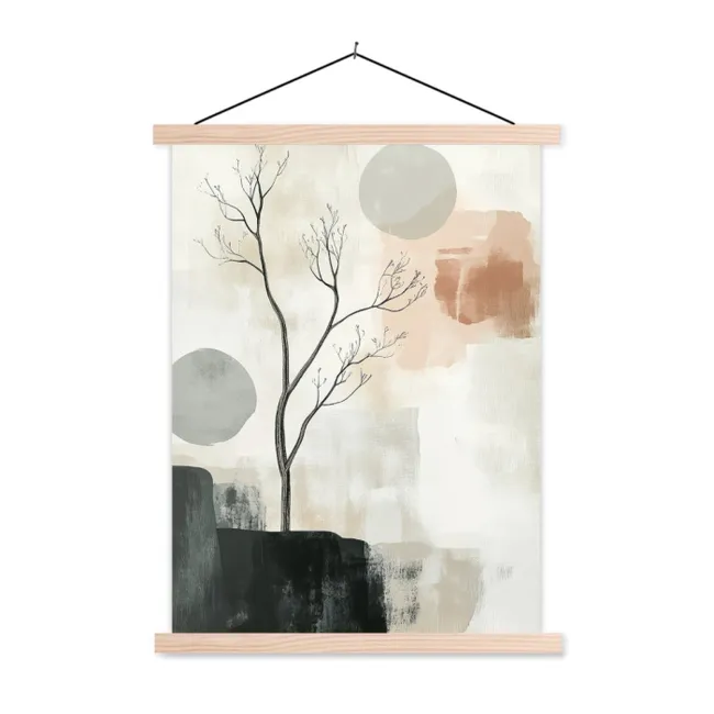 Hanging Poster - Wabi sabi - Beige - Plant