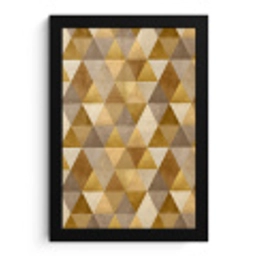 Geometrisch - Driehoek - Goud fotolijst zwart zonder passe partout klein 224 -3d