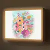 Bloemen - Kleuren - Boeket - Natuur Light Box met batterij (Wandlamp) middel -z3d_website