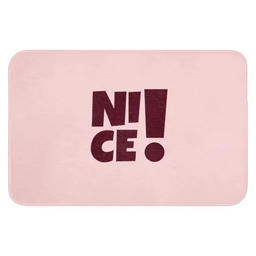 Nice - Uitroepteken - Roze Badmat klein -3d