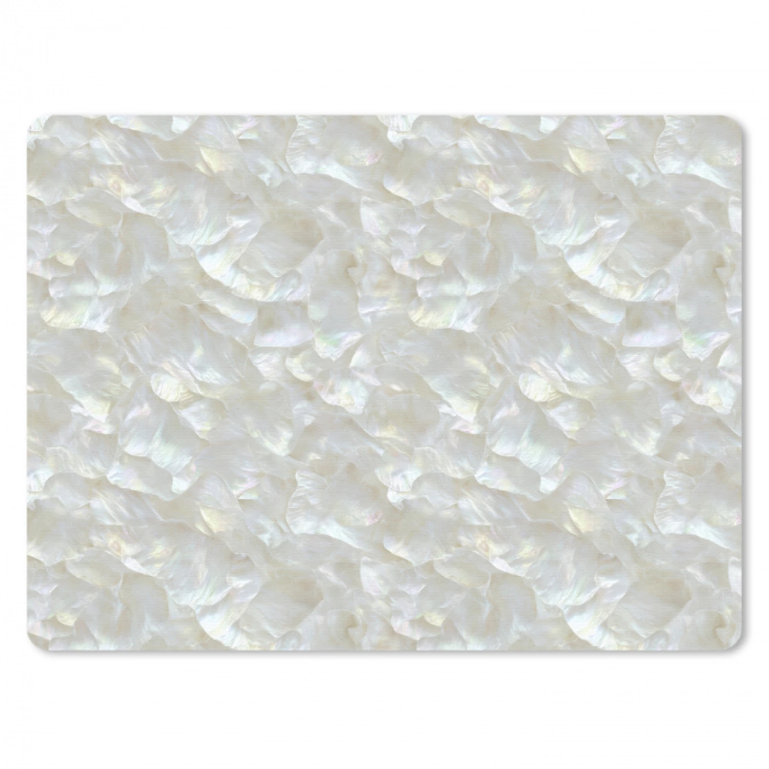 Parelmoerglans - Wit - Schelp muismat rubber klein 262 -3d
