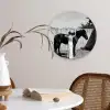Vrouw - Paard - Artistiek Wandcirkel kunststof plaat 5mm dik klein -sfeer4