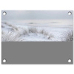 Duinen - Sneeuw - Strand - Winter - Serene tuinposter los doek klein -3d