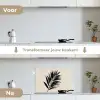 Palmblad - Subtiel - Groen - beige keuken achterwand spatscherm klein -voor_na_NL