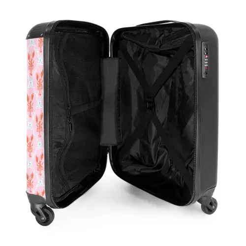 Kreeft illustratie roze NBS - Handbagage koffer - Volwassenen Unisex middel -binnenkant