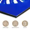 Zon - Gezicht - Penseelstructuur - Blauw aluminium wit klein -closeup_NL