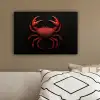 Krab - Rood - Vissen - Schaaldieren canvas 2cm klein -sfeer3