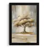 Boom - Bladeren - Abstract - Wit fotolijst zwart zonder passe partout klein -3d