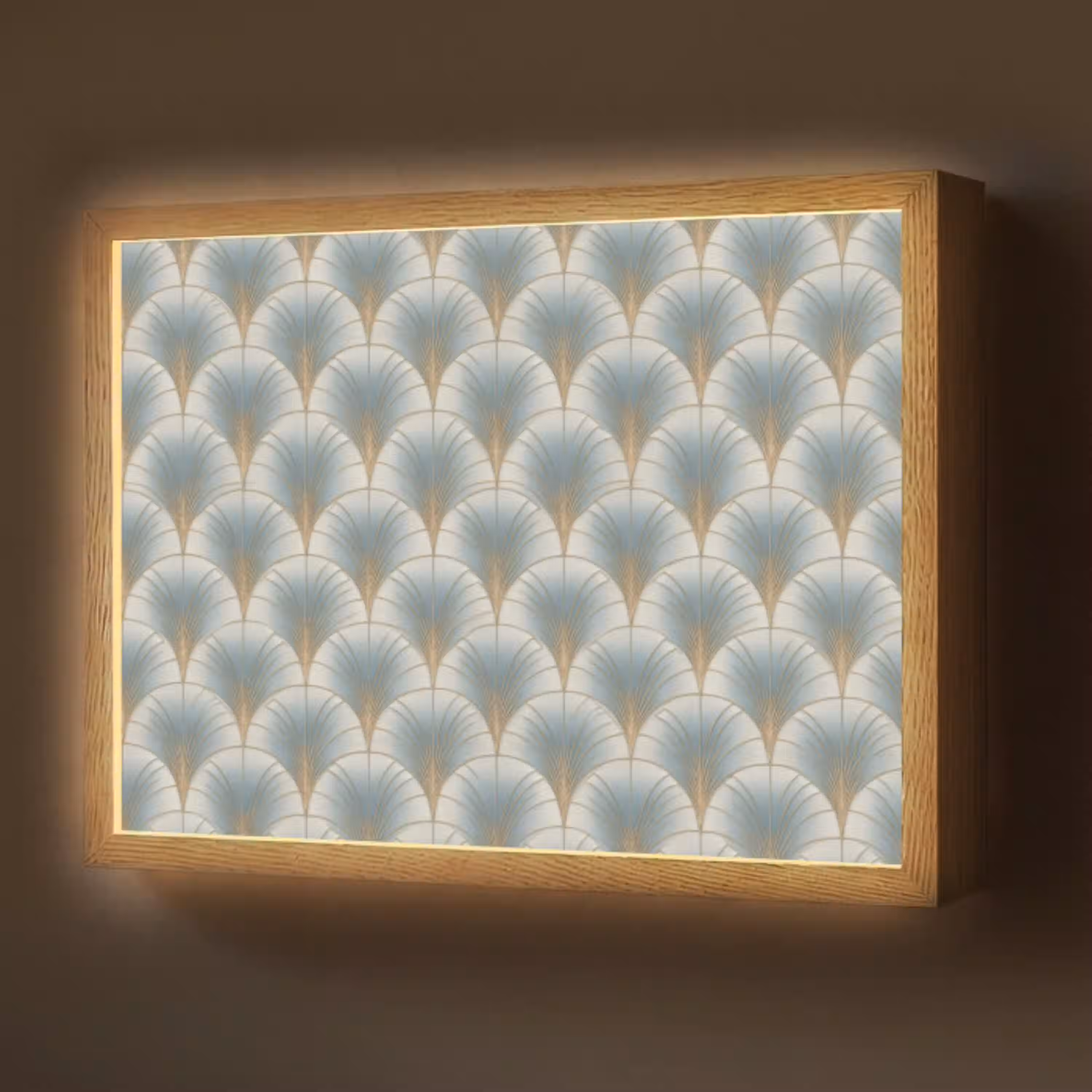 Waaier - Klassiek - Blauw Light Box met batterij (Wandlamp) middel 907 -z3d_website