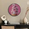 Softijs - Edelstenen - Roze - Hoorntje Fotolijst rond zonder passe partout klein -sfeer1