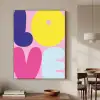 Love - Valentijn - Kleurrijk Textielframe zwart klein -sfeer2