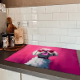 Pink - Hond - Bubbel Inductie beschermer vinyl 3mm klein -sfeer3
