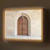 Houten - Deur - Lantaarn Light Box met batterij (Wandlamp) middel -z3d_website