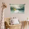 Groen - Modern - Abstract - Goud Wandkleed katoen klein -wsfeer5_kind